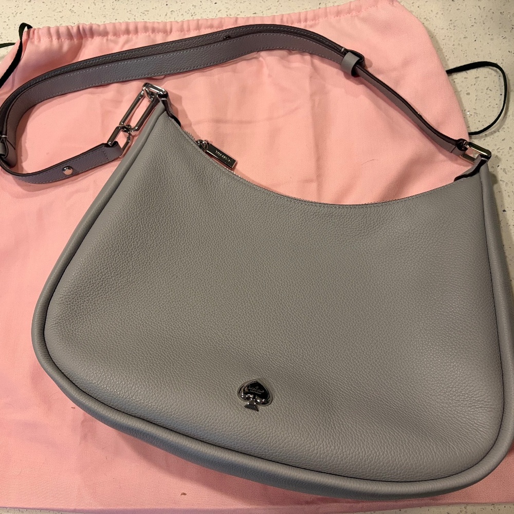 NWOT Kate Spade Kayla Large Shoulder Bag in Mountain Grey